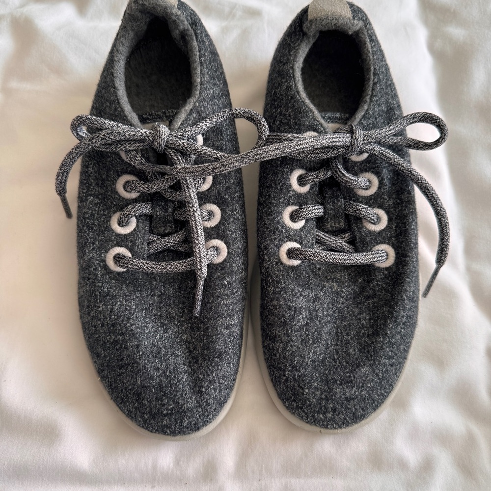 Allbirds Gray Wool-Blend Lace-Up Shoes